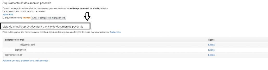 Como achar e-mail Kindle e enviar documentos